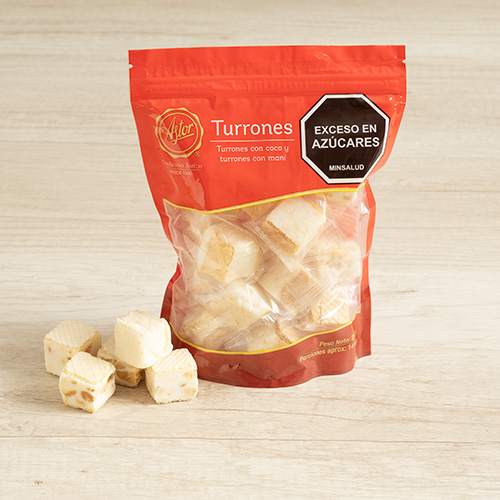 Turrones de coco y maní