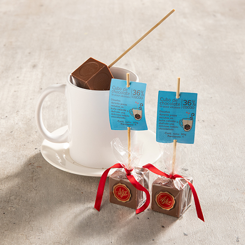 Cubo de chocolate al 36% sin azúcar adicionada